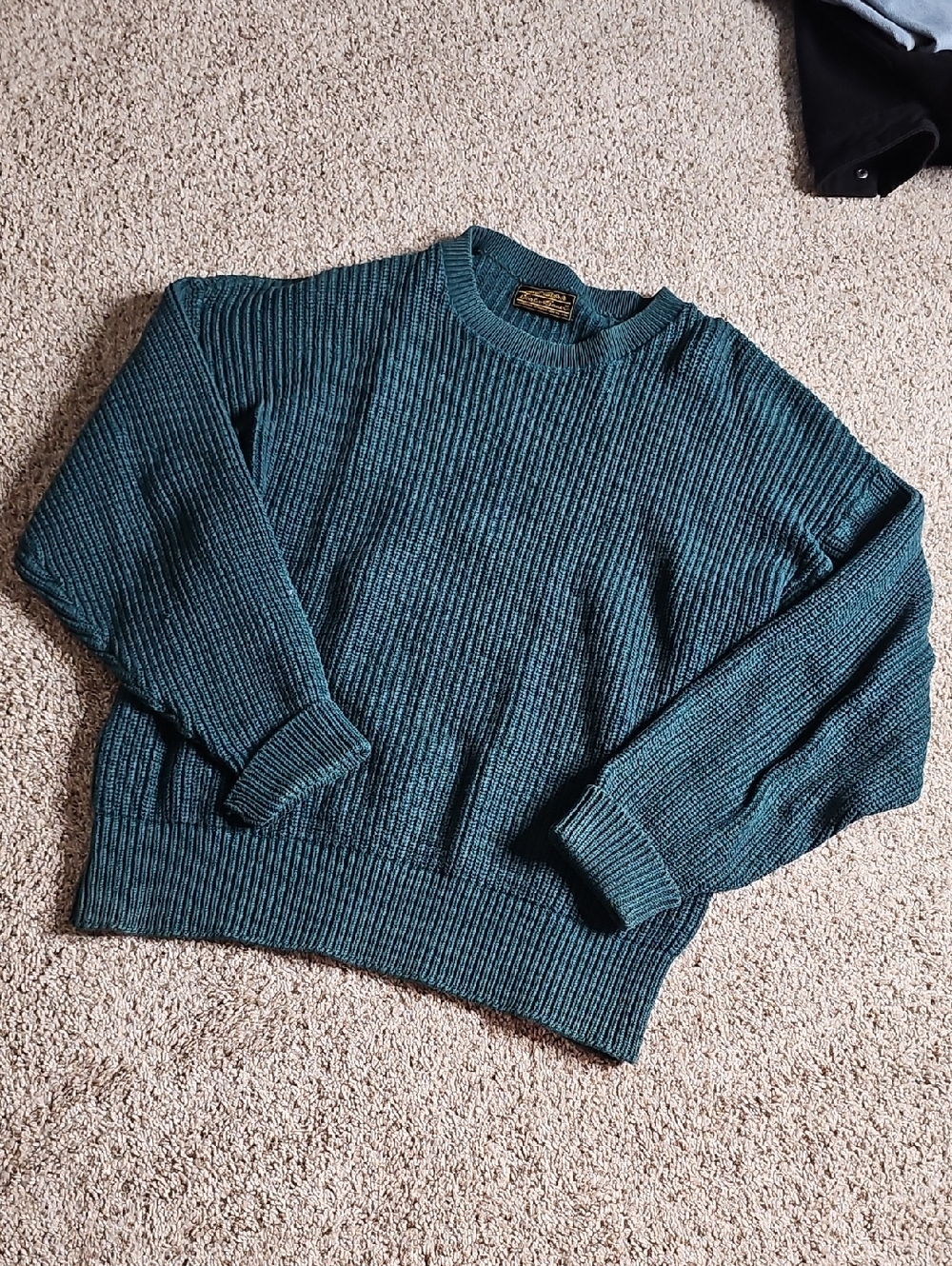 Vintage Eddie Bauer Green Knit Sweater
